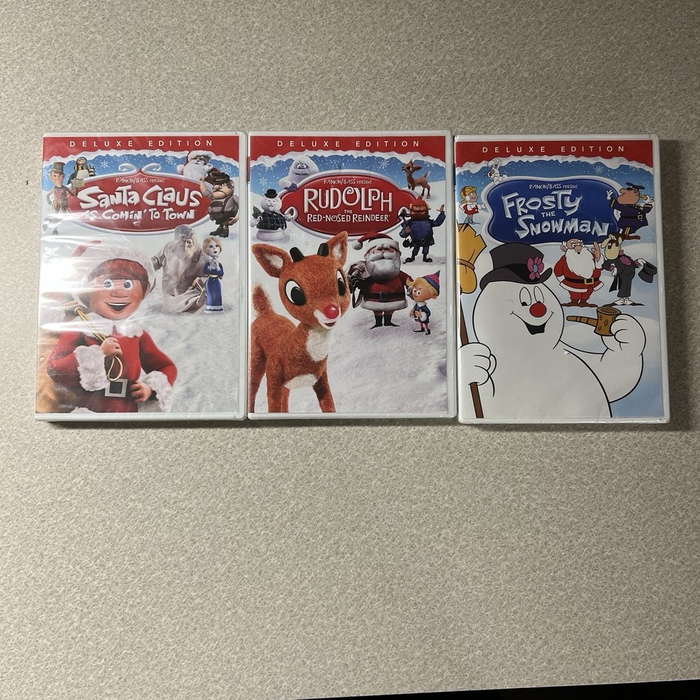 Lot Of Christmas‎ DVDs Rudolph , Santa Claus Is Comin' To Town,  Frosty New